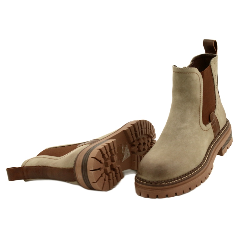 Khaki 22BT35-5038: lla eristetyt Evento Naisten saappaat, jotka on eristetty beige 4