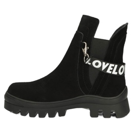 Mokkanahkaiset nilkkurit koristeella Filippo DBT3927 musta 3