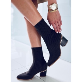 Tiara Brown korkeakorkoiset sukkasaappaat ruskea 1