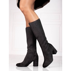 T.Sokolski Tyylikkäät harmaat Sokolskin korkeakorkoiset naisten saappaat 1