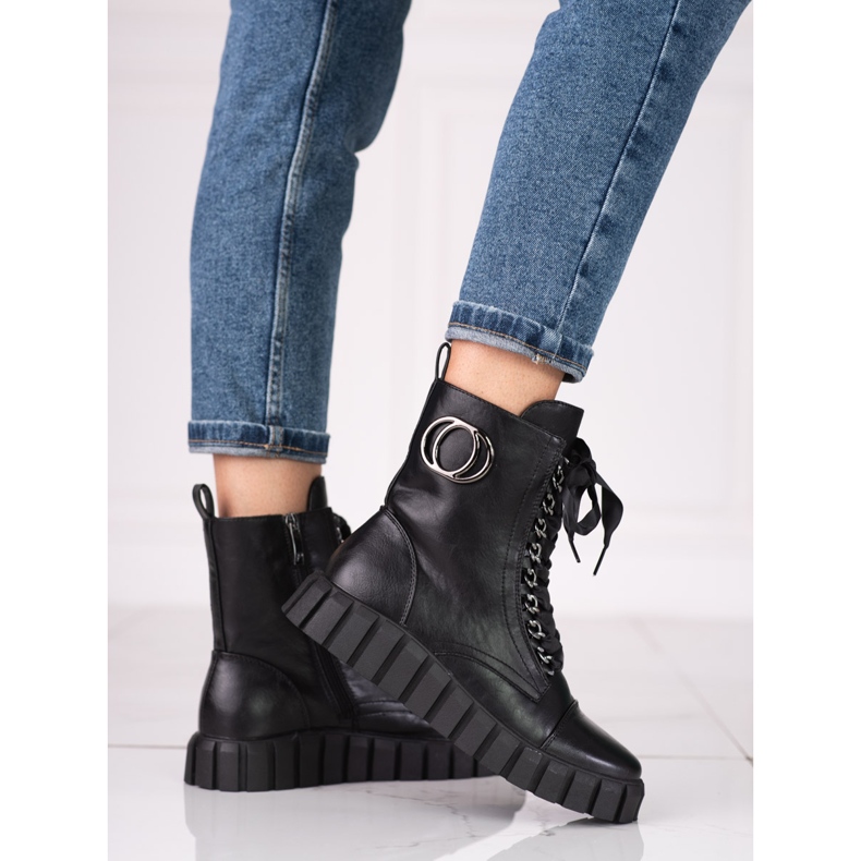 W. Potocki Potocki-nauhalla sidottu naisten työntekijät musta 2