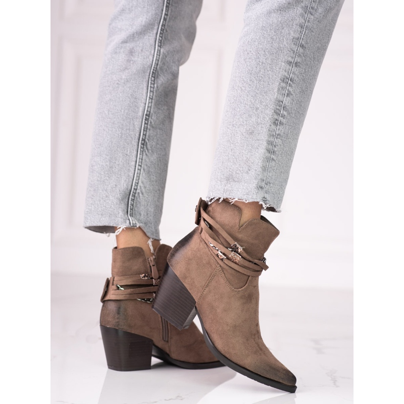 Ruskeat naisten Shelovet cowboysaappaat 2