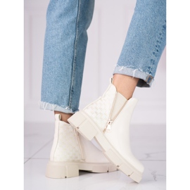 Naisten beigenväriset Chelsea-saappaat Shelovetin alustalla 1