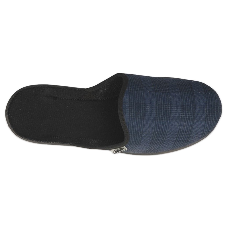 Befadon miesten tossut PU 089M414 Navy sininen ruudullinen ruudullinen 2