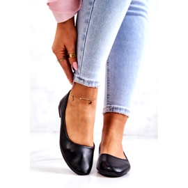 Evento Eco-Leather Women's Black Ballerinas musta 2