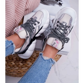 Naisten urheilukengät Big Star by Daniel Lopez Valkoinen FF274A546 musta hopea 4