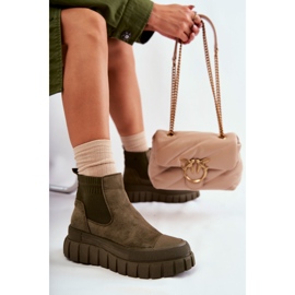 FB2 Muodikkaat Slip-On-saappaat Green Jenna -alustalla ruskea 1