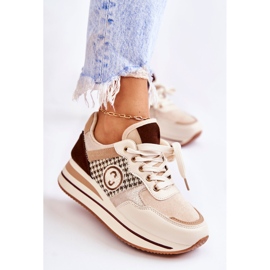 FB2 Muodikkaat naisten urheilukengät beigenruskea Aronne 1