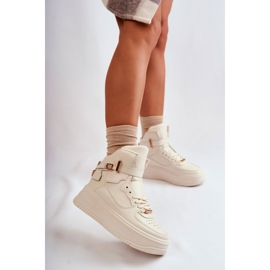 FB2 Naisten eristetyt korkeat urheilukengät beige Lexa 2