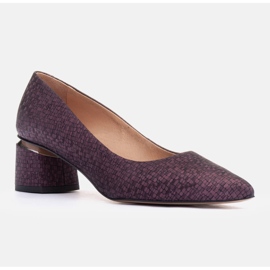 Marco Shoes Mokkanahkaiset pumput violetti 1