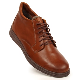 Mukavat miesten nahkakengät, ruskea Łukbut 1816 1