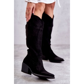 WS1 Mustat Caseyn mokkanahkaiset cowboysaappaat 1