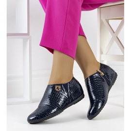 Tummansiniset lakatut Nelec-kengät sininen 1