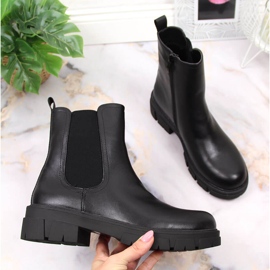 S.Barski Mustat naisten saappaat Jodhpur-saappaat alustalla S. Barski 1