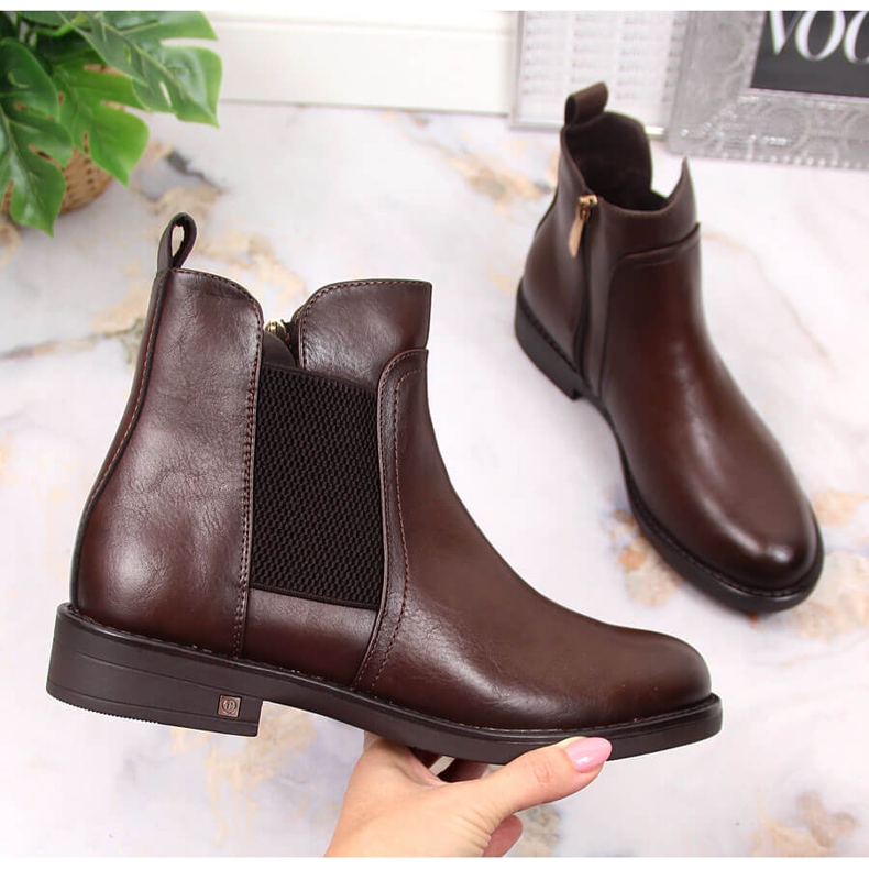 Ruskeat Naisten ruskeat Jodhpur-saappaat Potocki WOL95B 1