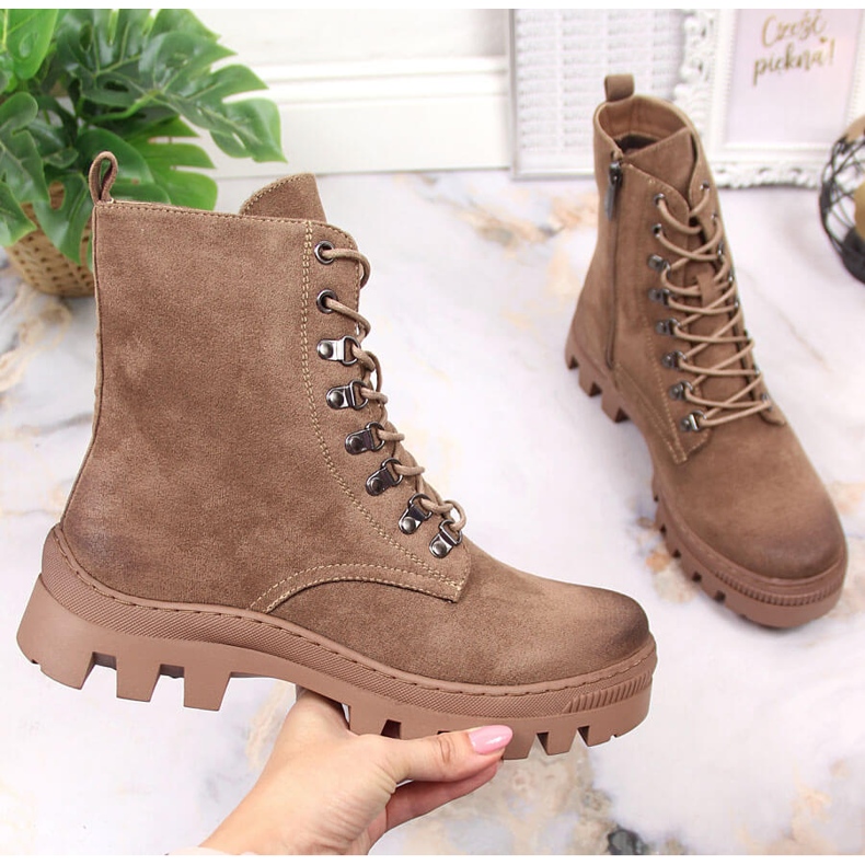 Naisten saappaat, mokkanahka ruskeat saappaat Potocki 1