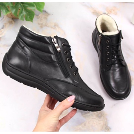 Łukbut Mukavat eristetty musta nahkasaappaat naisille Lukbut LUK724A 1