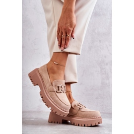 FB2 Naisten brogues koristeella beige Leeza 2