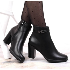 Mustat Sergio Leonen korkeakorkoiset naisten saappaat kuutiozirkonialla 1