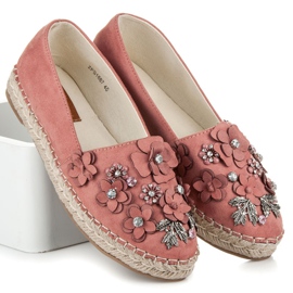 Marquiz Slip-on matalat kengät koristeilla vaaleanpunainen 1