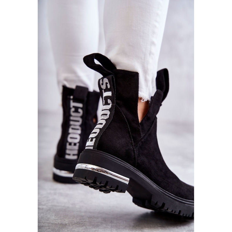 PS1 Mustat Elvera mokkanahkaiset saappaat leikkauksilla 2