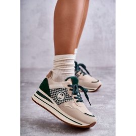 FB2 Muodikkaat naisten urheilukengät beigenvihreä Aronne 1