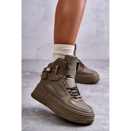 Naisten lämpimät urheilukengät Lexa Green khaki vihreä 1