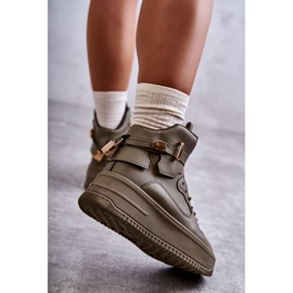 Naisten lämpimät urheilukengät Lexa Green khaki vihreä 2