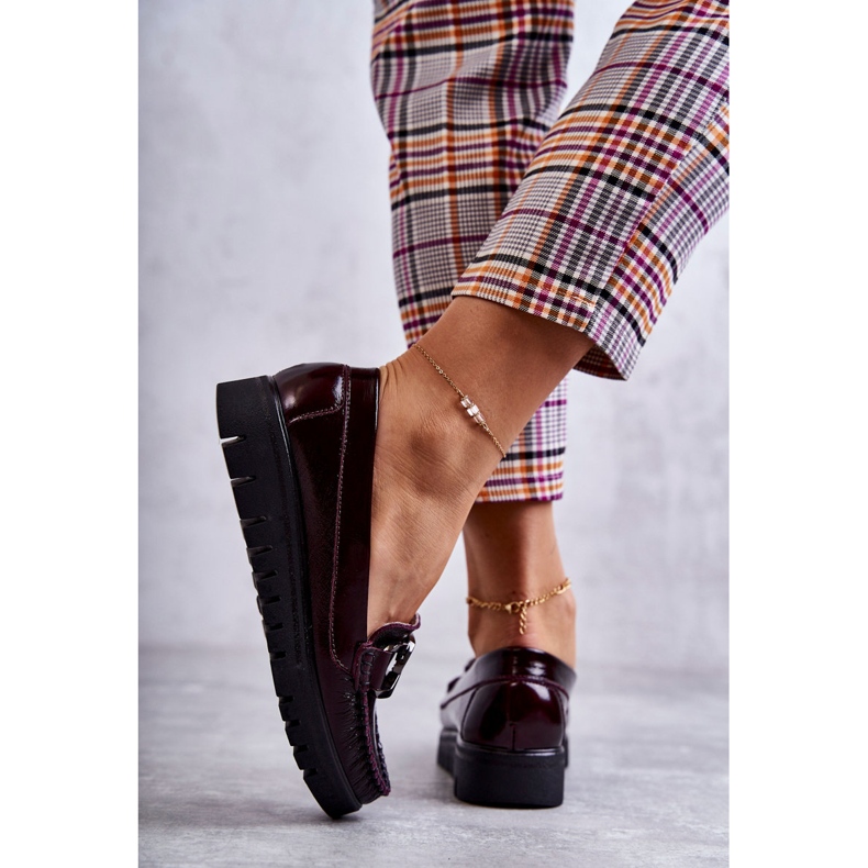 PL5 Naisten nahkaiset loaferit Venesia Burgundy -tasolla punainen monivärinen 2
