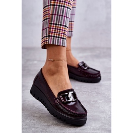 PL5 Naisten nahkaiset loaferit Venesia Burgundy -tasolla punainen monivärinen 1