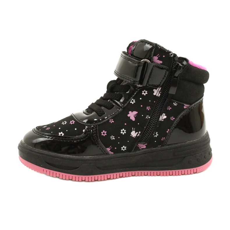 American Club American Boots Lämpimät saappaat XD66 Musta vaaleanpunainen 1