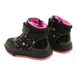 American Club American Boots Lämpimät saappaat XD66 Musta vaaleanpunainen 5