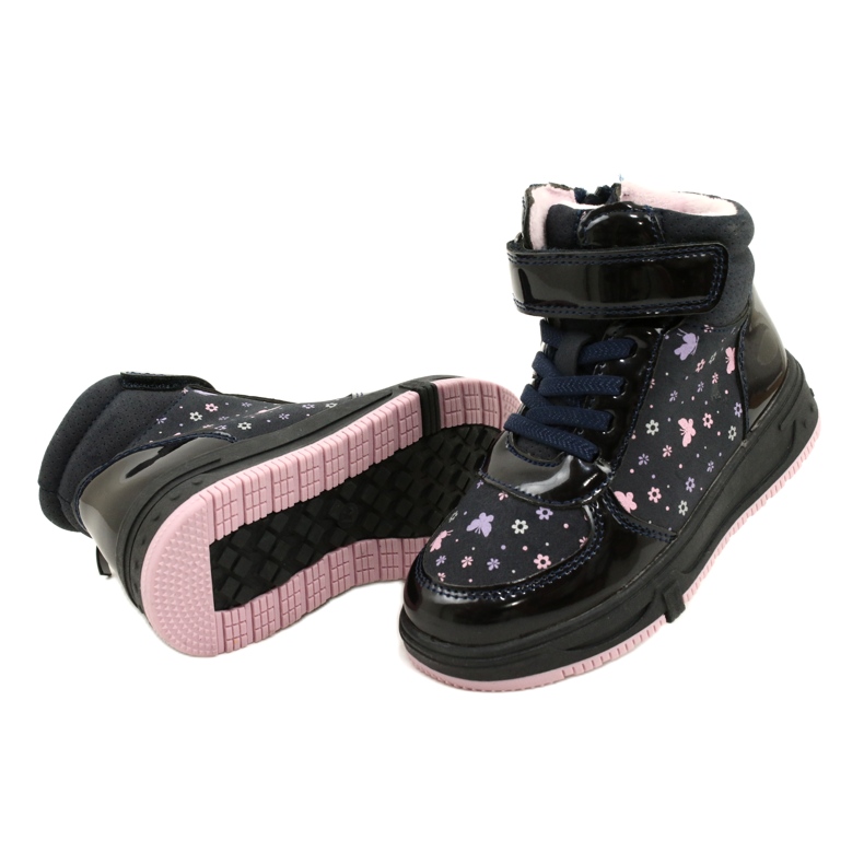 American Club American Boots Lämpimät saappaat XD66 Tummansininen vaaleanpunainen 4