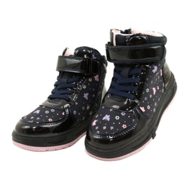 American Club American Boots Lämpimät saappaat XD66 Tummansininen vaaleanpunainen 2