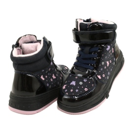 American Club American Boots Lämpimät saappaat XD66 Tummansininen vaaleanpunainen 3