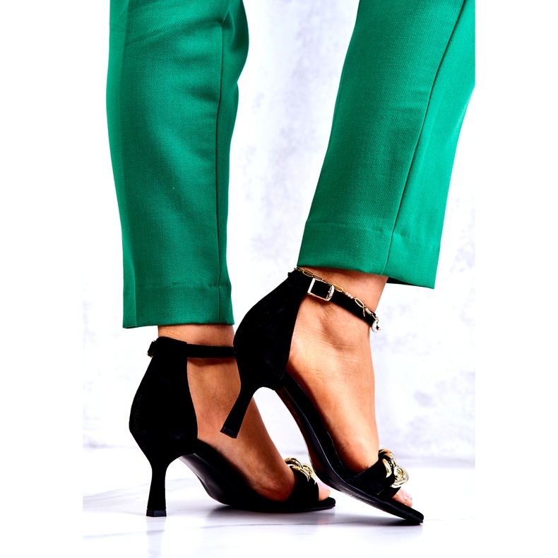 Mokkakorkoiset sandaalit Laura Messi 2366 Musta 3