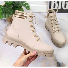 Naisten vaelluskengät, beige-tasotyöläiset, Potocki 1