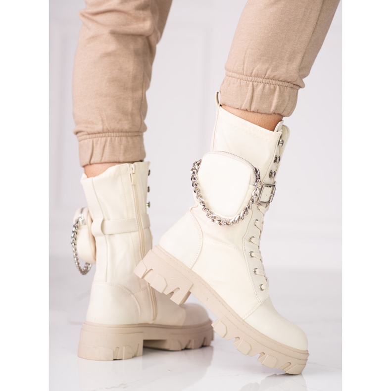 Naisten beige-laukut Shelovet-laukulla 1