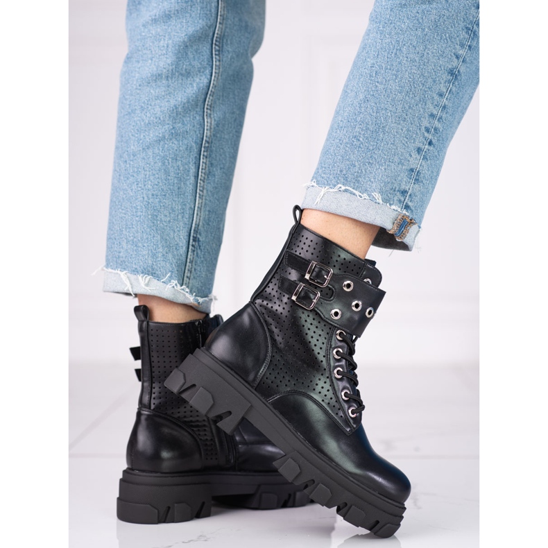 Harjakatkoiset naisten laukut Shelovet-alustalla musta 2