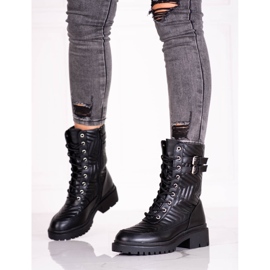 Naisten työntekijät tyylikkäällä Shelovet-tikkauksella musta 1