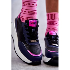 Naisten urheilukengät Wedge GOE KK2N4081 musta-laivastonsininen 2