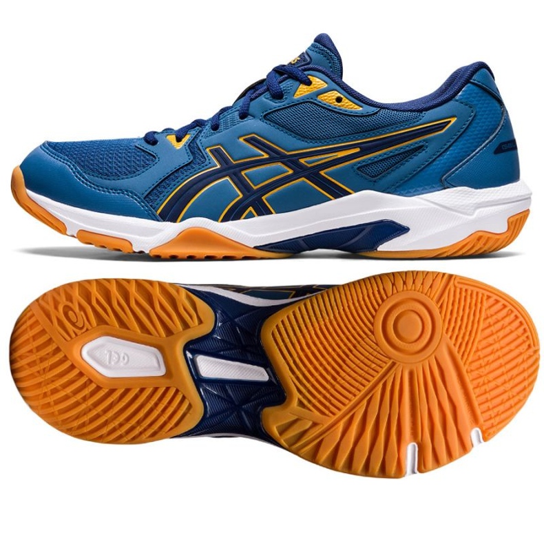 Asics Gel-Rocket 10 M 1071A054 407 lentopallokengät sininen bluesia ja laivastonsinisiä 1