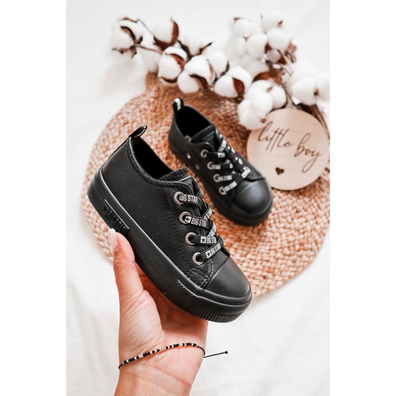 Lasten nahkalenkkarit Big Star KK374061 musta 1