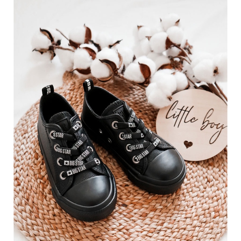 Lasten nahkalenkkarit Big Star KK374061 musta 2