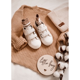 Lasten nahkalenkkarit tarranauhalla Big Star KK374093 Valkoinen 1