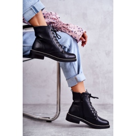 PG1 Naisten saappaat nappeilla Musta Rostill 1