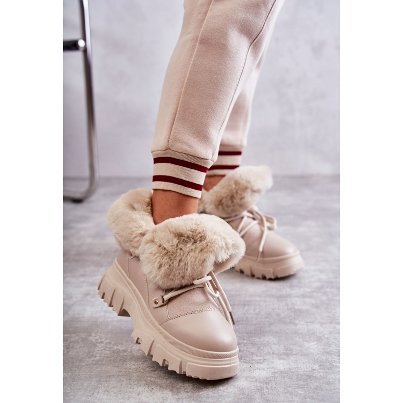 PS1 Lämpimät Boots Beige Charles Trappers 2