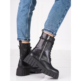 Shelovet naisten työntekijät koristeellisella vetoketjulla ylhäällä musta 1