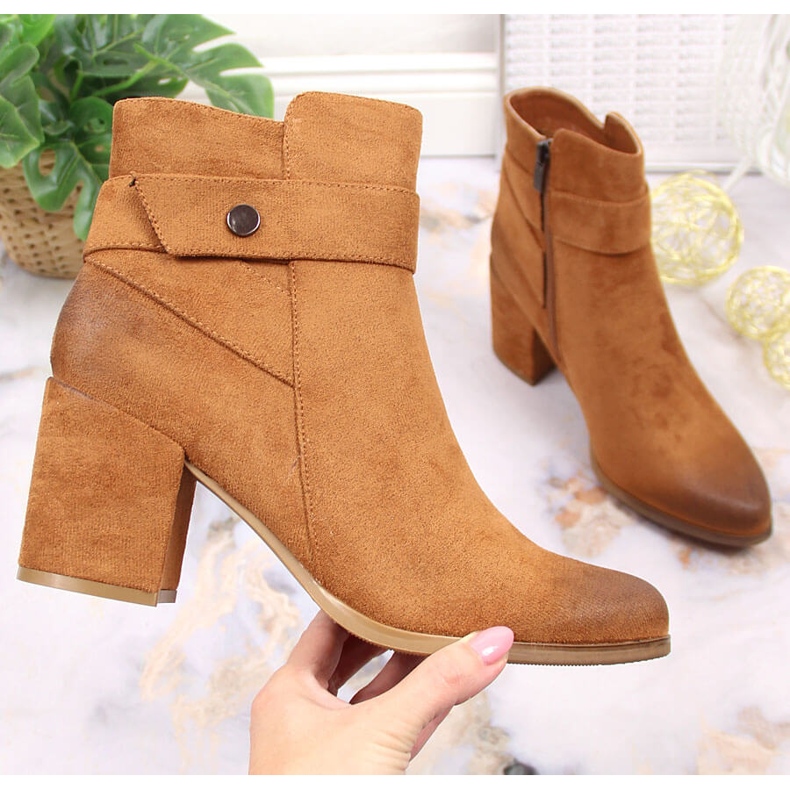 Naisten lämmin mokkanahka kamelin Laura La.Fi saappaat ruskea 1