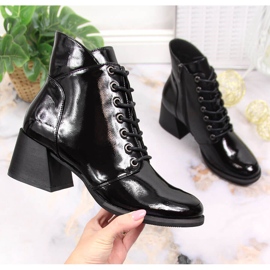 Mustat Vinceza naisten lämpimät saappaat koristekorkoilla 1